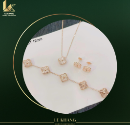 Set trang sức vàng hồng 12mm S33