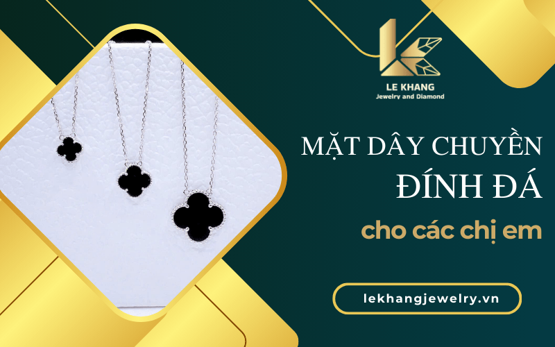 mặt dây chuyền đính đá