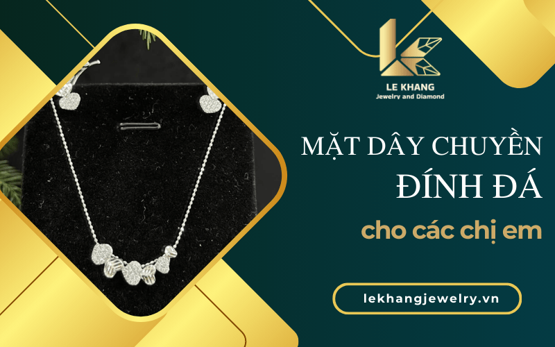 mặt dây chuyền đính đá